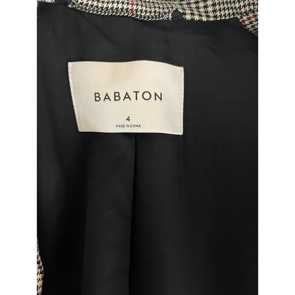 Babaton Atelier Glen Check Double-Breasted Plaid Blazer – Size 4 - Picture 4 of 7